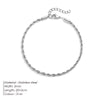 for Women Foot Accessory Summer Beach Barefoot Sandals Bracelet Silver Color Rope Chain Link Anklets Stainless Steel - Image 10