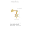 1PC Silver Tassel Chain Eight Pointed Stars Moon Earrings For Women Horse Eye Geometric Zircon Earring - Image 10