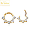 Titanium CZ Heart Daith Helix Tragus Earrings Hoop 16G Hinged Septum Clicker Nose Ring Piercing Jewelry - Image 5