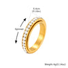 4mm Spinner Zircon Fidget Ring for Men Women,Stainless Steel Rotating Relief Engagement Rings Tail Ring,Anniversary Gift - Image 7