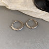 Metal Four Star Hoop Earrings for Women Simple Zircon Geometric Circle Earring Buckle Earrings Jewelry Gifts - Image 7