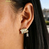 Claws CZ Stud Earrings for Women Gold Color Cubic Zirconia Climber Earrings Lady Ear Cuffs Jewelry - Image 5