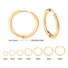 8/10/12/14/16/18/20mm Colorful Huggie Hoops Earrings Clip For Women Men Unisex Cartilage Piercing 2pcs - Image 10