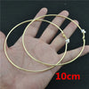 Large Circle Clip-On Earrings with Metallic Finish - Image 7