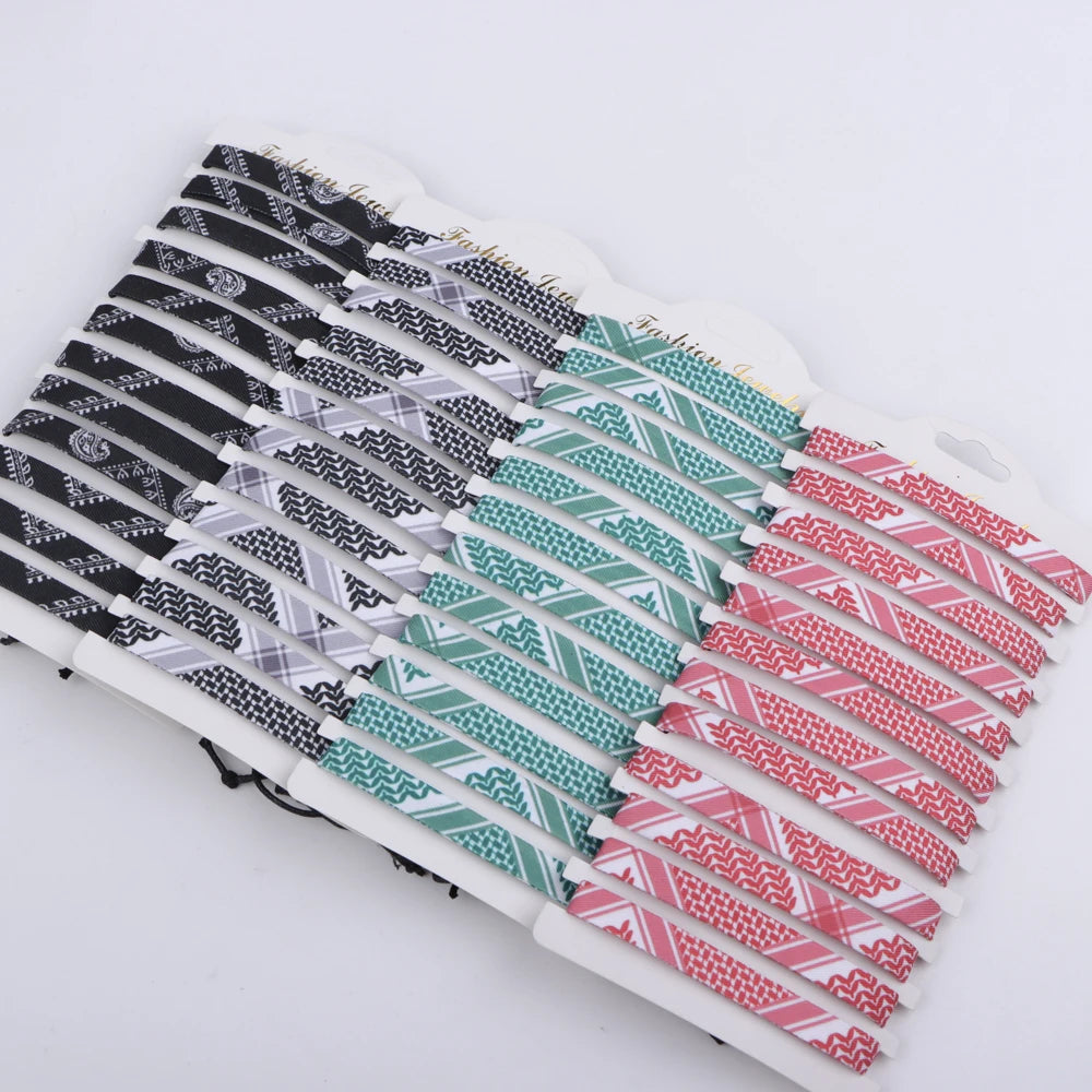 1/4/12Pcs/Lot Arabic Ethnic Style Hand Woven Bracelet Adjustable Lace Up Neutral Beach Surfing Friendship Party Accessory Gift - Image 1