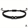 Handmade A-Z 26 Letter Heart Bracelet Woven Baided Rope Women Men Initials Name Adjustable Bangle Couple Lover Friends Jewelry - Image 7