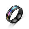 8mm Men's Black Tungsten Wedding Band Rings Black Groove Beveled Edge Engagement Ring for Men's Valentine Gifts Jewelry - Image 7