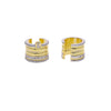 Gold Plating Geometric Bar Stud Earring Ear Clip Micro Pave Bling CZ For Women Unique Design Party Jewelry - Image 5