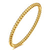 Stainless Steel Bamboo Cuff Bracelets Bangles for Woman Gold Color Wedding Female Jewelry Gifts - Image 21