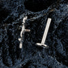 Titanium 16G Tulip Flower Cartilage Earring Dainty Leaf Climber Labret Helix Tragus Conch Stud Piercing - Image 3