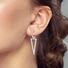 Silver Shining Zircon Earring Sparkling Simple Bow Irregular Curve Hoop Earring Jewelry Gifts for Women Men - Image 6