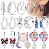 Silver Hoop Earrings Studs Drop Earring for Women Birthday Party Wedding Engagement Jewelry Gifts - Image 1