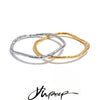 62mm Stainless Steel Metal Hammer Round Bracelet Bangle Minimalist Casting Daily Jewelry - Image 1
