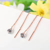 Long Hanging Drop Line Earrings For Women Rose Gold Color Zircon Crystal Piercing Threader Earing Ear Accessories Jewelry - Image 5