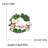 Christmas Rhinestone Wreath Brooches for Women Unisex Enamel Bell Pin Office Party Friend Gifts Accessories - Image 7