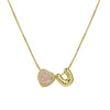 Delicate Heart Pink Zircon Mini Letter Pendant Necklace for Women Gold Plated Balloon Bubble Initial Alphabet Jewelry - Image 20