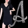 Crystal Rhinestone 26 Letters Women Collar Brooch Pin Corsage Bouquet Jewelry - Image 1