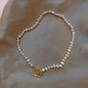 Baroque Freshwater Pearl Simple Design Gold Female Jewelry Sets For Women Necklace Bracelet - Image 3