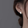 Silver Color Brushed Oval Mini Hoop Earrings for Women Party Jewelry Light Accessories - Image 2