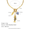 Golden Plated Stainless Steel Paper Clip Chain Fish Charm Necklace Women Men Jewelry - Image 7