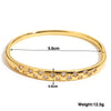 316L Stainless Steel Bangle Bracelet with Cubic Zirconia Details in Gold-Tone - Image 32
