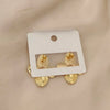 Charming four-leaf flower colorful enamel gold-plated women's earrings, high-quality earrings, wife's gift - Image 2