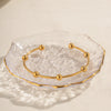 Stainless Steel Golden Silver Color Steel Bead Open Slim Bracelet Elegant Charming Design Jewelry Gift - Image 9