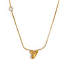 Zircon Bubble 26 Letters Necklace Stacked Jewelry Gold Plated Stainless Steel For Women Charm - Image 9