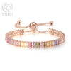 Noble Silver Bracelet Chain Color Crystal Hand Jewelry For Women Charm Wedding Gift Party 18cm - Image 7