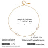 Delicate Cubic Zirconia Chain Necklace For Women Minimalist Gold Plated Stainless Steel Necklace Jewelry - Image 12