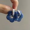 Multicolor Transparent Acrylic Resin Marbling Flower Drop Earrings for Women Gold Color Ear Buckle Jewelry - Image 11