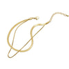 Stylish Simple Double Snake Chain Stainless Steel Female Anklet Timeless Gold Colour Female Anklet Jewelry - Image 5