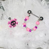 Ear Studs Y2K Style Piercing Jewelry Pink Earrings Eye Catching Ear Jewelry Alloy Material Ear Pins Gift for Women - Image 3
