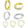 Crystal Huggie Hoop Earrings in Gold-Tone or Silver-Tone - Image 5