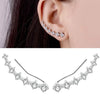 316L 7 Crystal Cuff Mountaineer Earrings - Image 4