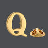 Copper material 18mm height A-Z 26 capital letter brooch men's suit coat collar needle accessories - Image 12