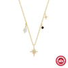 Style Silver Clavicle Necklaces Simple Set with 5 Claw Set Irregular Zirconia Pendant Necklace - Image 14