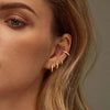Silver Hoop Earrings for Women Men Micro Pave CZ Minimalist Huggie Hoops Stackable Ear Jewelry Gifts - Image 3