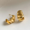 Zinc Alloy Drop Hoop Earrings in Gold-Tone and Silver-Tone Styles - Image 8