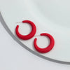 Korean Frosted Acrylic C-Shape Hoop Earrings for Women Resin Geometric Candy Color Circle Earrings Jewelry Gifts - Image 14