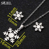 Stainless Steel Lily Flower Necklace Set with Matching Earrings and 45 cm Chain - Image 7