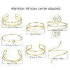 Ftcy 7 Pcs Upper Arm Bracelets for Women Adjustable Gold Color Arm Cuff Bangle Women's Jewelry Gifts - Image 6