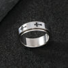Rotatable Metal Cross Ring For Men Women Silver Color Stainless Steel Ring Punk Gothic Simple Accessories Christian Jewelry Gift - Image 2