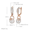 Crystal Flower Pearl Drop Earrings for Women Rose Gold Silver Color Mix Boho Ethnic Wedding Jewelry Gift - Image 2