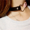 Vintage Sexy Heart Charm Gothic Collar Necklace Gothic Heart Lock Harajuku Women Gift Black Leather Punk Choker Necklace - Image 6