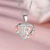 Cute Female A-Z Letter Flower Pendant Necklace Silver Color Wedding Jewelry Gift For Women - Image 5