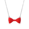 Bow Tie Necklace Pendant Simple Stylish Necklace Jewelry for Women Girls Kids Child - Image 2