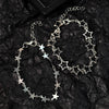 2Pcs Y2K Cute Star Stackable Bracelet Set Silver Tone Hollow Star Chain Bracelets for Women Coquette Aesthetic Jewelry - Image 1