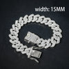 HipHop Men Women 13MM Prong Cuban Link Chain Bracelet Bling Iced Out 2 Row Rhinestone Paved Miami Rhombus Cuban Chain Jewelry - Image 11