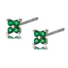 Silver Rainbow Tassel Four Petal Flower Drop Stud Earrings for Women Sweet Girl Ear Bone Jewelry Accessories - Image 42